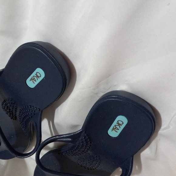 OKAL Flip Flop Thong Flat Sandals Blue M/L - Picture 4 of 6